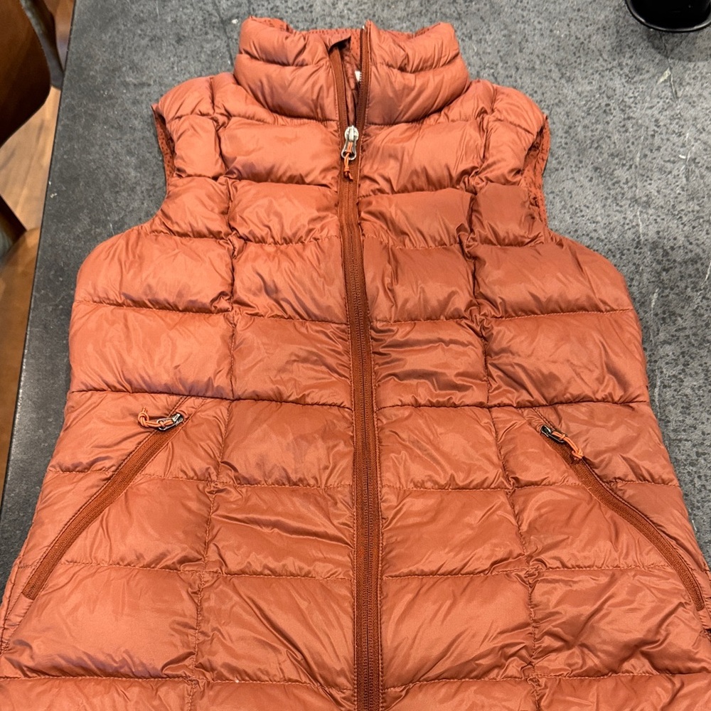 Rust Orange Puffer Vest REI brand